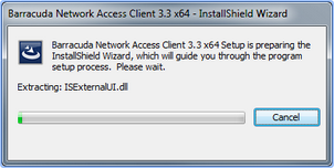 Installing the VPN client, step 1