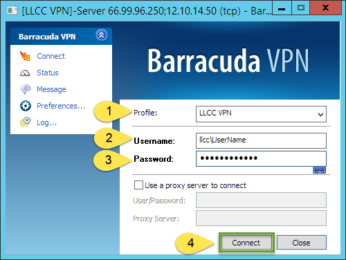 configure the barracuda vpn client for mac os x